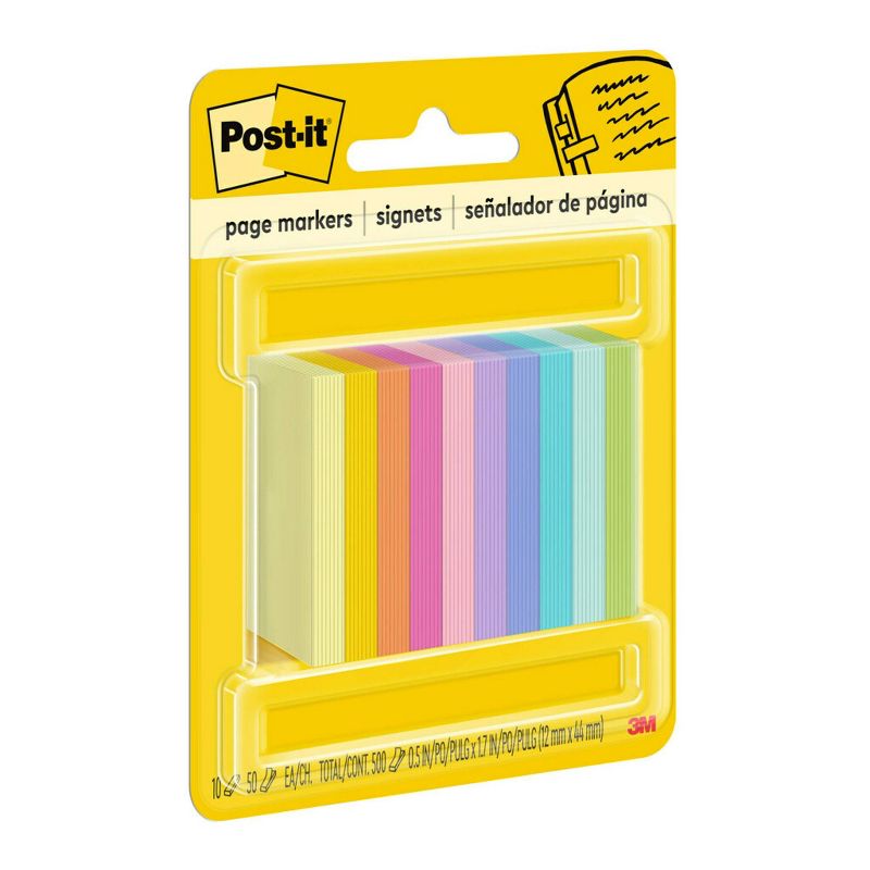 Post-it 10pk 1/2&#34;x2&#34; Page Markers Assorted Bright Colors, 5 of 15