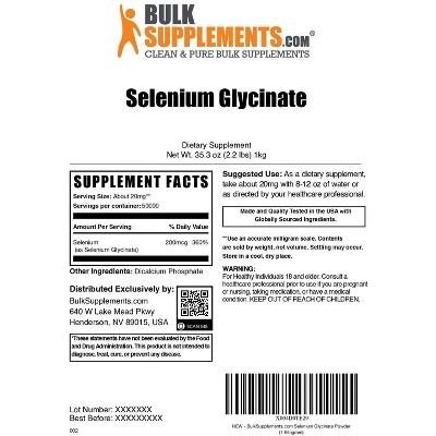 BulkSupplements Selenium Glycinate Powder