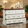 FURNIinspire Dressers 7 Drawers Dresser, Natural Texture Storage Dressers Organizer For Bedroom, Living Room, Multicolored, 47.25"*15.5"*31.5" - 2 of 4