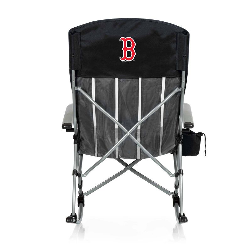 MLB Boston Red Sox Outdoor Rocking Camp Chair - Black, 3 of 7