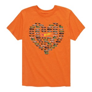 Boys' - Hot Wheels - Valentine's Hot Wheels Heart Short Sleeve Graphic T-Shirt - 1 of 4