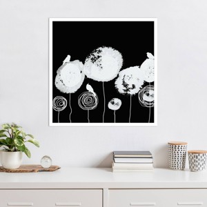 Amanti Art Black and White Flowers I by Irena Orlov Wood Framed Wall Art Print - 1 of 4