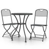 vidaXL Garden Dining Set Anthracite Expanded metal mesh with e-coating - 2 of 4