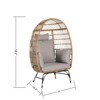 VisioGear Egg Chairs, Patio Egg Chair with Cushion and Pillow, Oversized Large Egg Chairs for Porch, Gray, 39"*28.5"*58.2" - 2 of 4