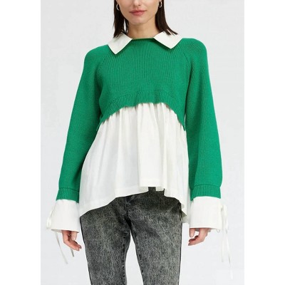 Women's Hailley Mixed Media Top - Jacquie The Label