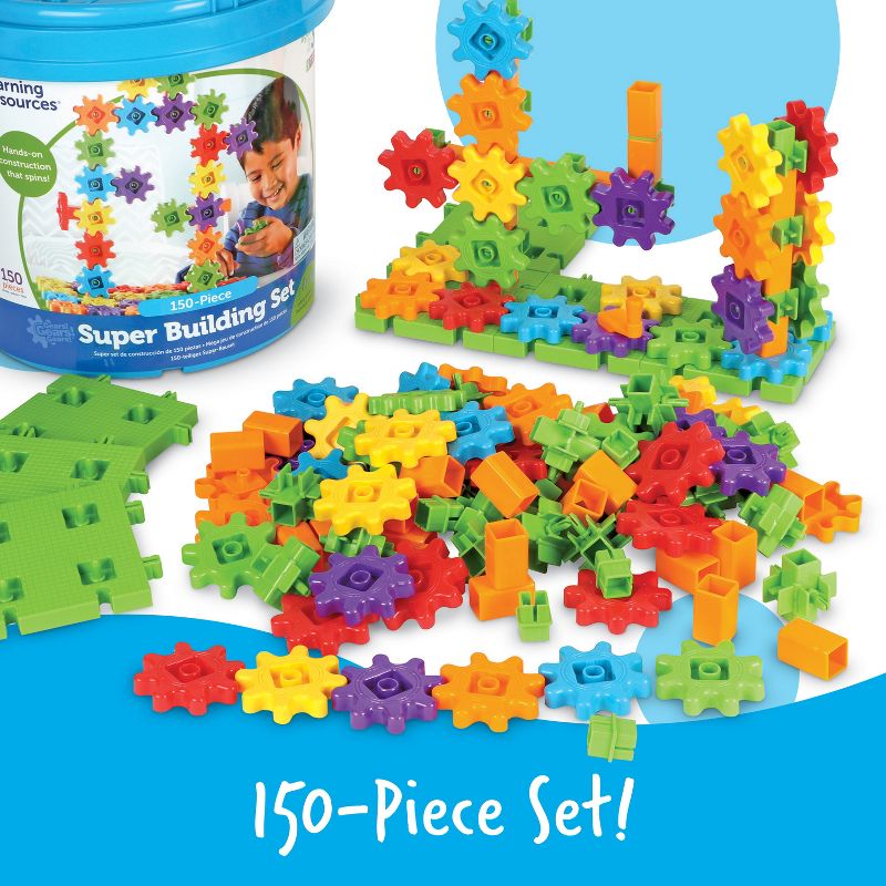 Learning Resources Gears! Gears! Gears! Super Building Toy Set, 150 Pieces, Ages 3+, 4 of 7
