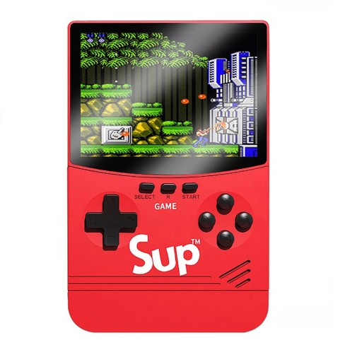 Link UPGRADED Handheld Retro Gaming Console with 500 Games with Built In  5000 mAh Portable Charger-Red