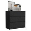 CAVINAS 3 Drawers Dresser for Bedroom,Simple Style Dresser with Free Handle for Kids Room,Living Room,Entry and Hallway,Black/White - 4 of 4