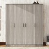 TIRAMISUBEST Austral 3 Door Armoire with Drawers - Mobile Lateral Filing Cabinet, Locking Wheels, Adjustable Shelf - 2 of 4