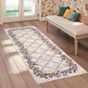Washable Rug Modern Floral Rug Non Slip Low Pile Rug Stain Resistant Area Rug Non Shedding Indoor Floor Cover for Bedroom Living Room - 3 of 4