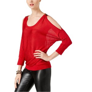 I.N.C International Concepts Womens Shine Knit Sweater, Red, XX-Large - 1 of 1