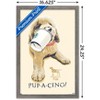 Trends International Jim Baldwin - Pup-a-cino Framed Wall Poster Prints - 3 of 4