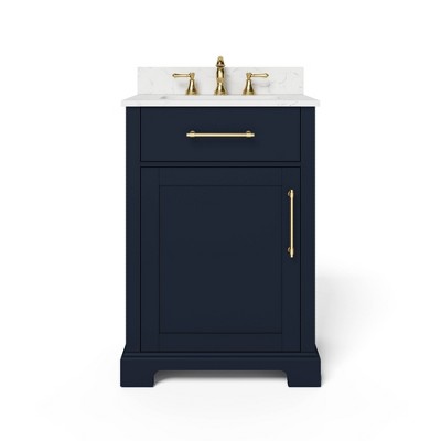 24 Kendare Bathroom Vanity Navy Blue, Home Decorators Lincoln Bathroom Vanity