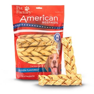 Pet Factory American Beefhide Braided Sticks - 6", 14 Count - 1 of 4