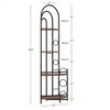 Fan-Shaped Corner Storage Shelves, 4-Tier Corner Bookshelf, 59.49"H Corner 4 Tier Ladder Shelf, Storage Shelves - 4 of 4