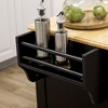 NicBex Mobile Kitchen Island Cart Multifunctional Kitchen Carts on Wheels with Storage with 2 Cabients and 1 Drawer for Dining Rooms, Black - 4 of 4