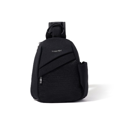 baggallini Medium Sling Crossbody Backpack - Black Neoprene