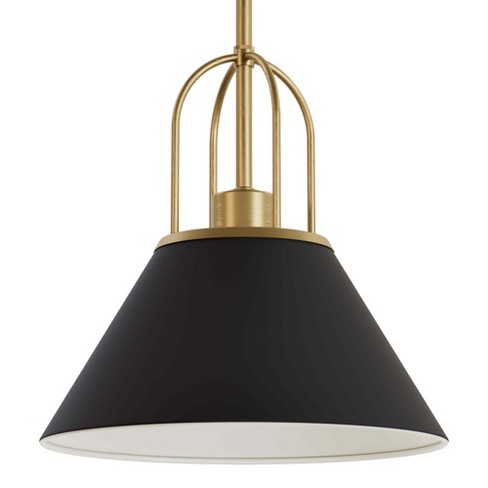 Carrington Isle Flat Pendant Ceiling Light Fixture Matte Black
