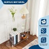 3 Tier Acrylic Ladder Bookcase, Clear Wall Mounted Bookcase,Multi-purpose Bookcase for Living Room, Bedroom, Office - 4 of 4