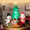 Tangkula 6FT Tall Christmas Inflatables Tree with Santa Claus & Snowman Blow Up Christmas Tree Outdoor Decoration Lighted Xmas Holiday Party Decor - 4 of 4