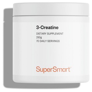 SuperSmart 3-Creatine Powder - Creatine Complex with Creatine Monohydrate, Phosphate, Pyruvate - Sport & Recovery | Non-GMO & Gluten Free - 250 g - 1 of 4
