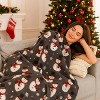 Christmas Snowman Flannel Throw Blankets Xmas Snowflake Winter Grey Cozy Fleece Blanket for Winter Bedding Couch Chair and Homeless Gift. - 3 of 4