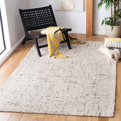 Ivory and Natural Flat Woven Rectangular Area Rug