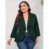 Clearlove Womens Plus Size 3/4 Sleeves Cardigan Lightweight Open Front Draped Ruffles Shawls Wraps Shrugs - 4 of 4