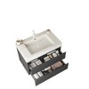 NicBex Floating Bathroom Vanity with Undermount Sink,Bathroom Sink Vanity with 2 Drawers,36/30/24 inch Bathroom Sink Cabinet for Bathroom,White Gray - 2 of 4