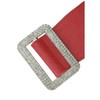 INSPIRE CHIC Women's Stretchy Faux Leather Rhinestone Buckle Wide Elastic Belts Waistband - 2 of 4