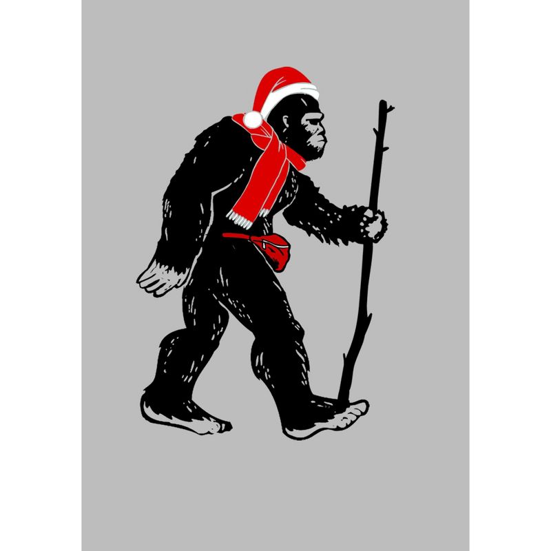 Men's Lost Gods Bigfoot Christmas T-Shirt, 2 of 6