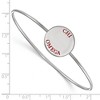 Black Bow Jewelry Sterling Silver Chi Omega Greek Life Bangle Bracelet 8 Inch - 2 of 3