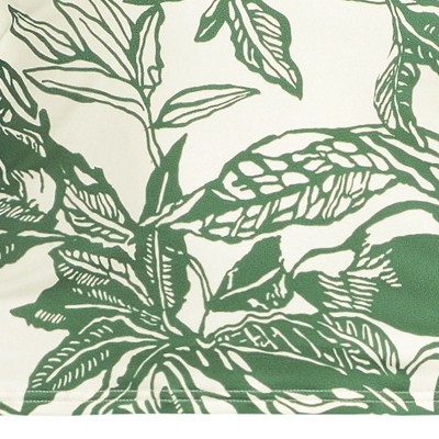 egret/green etched leaves