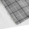 Plaid Rod Pocket and Back Tab Curtain Panel with Fleece Lining Brown 50x95" - 3 of 4