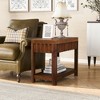 CAVINAS Rectangular Coffee Tables for Living Room, Rectangular Farmhouse End Table with Storage Shelf, Sofa Side Table with Solid Wood Legs - 2 of 4