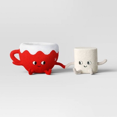 Image of Felt Hot Cocoa Mug and Marshmallow Christmas Figurine Set - Wondershop™ Red/White