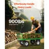 VEVOR 900 Lbs Steel Garden Cart on Wheels, Heavy Duty Pullable Garden Wagon Yard Cart, Outdoor Metal Utility Wagon with 10" Tires, Green - 3 of 4