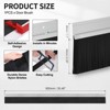 Unique Bargains Aluminum Nylon Door Brush Bottom Sweeps 35.46" x 3.46" Silver 1 Pc - 2 of 4