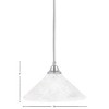 Toltec Lighting Any 1 - Light Pendant in  Chrome with 16" Italian Bubble Shade - 2 of 2