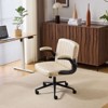 Karl Home | Oil-Waxed Leather Swivel Chair With Flip-Up Armrests - 4 of 4