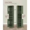 Slim LED Bathroom Cabinet with Adjustable Shelves, Freestanding Storage Unit, 15.7 Inch Narrow Design - 4 of 4