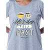 Gilmore Girls Womens' Coffee Life's Short Nightgown Sleep Pajama Shirt Grey - 2 of 3