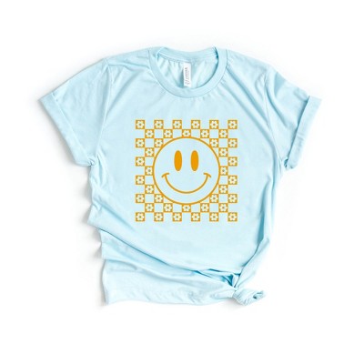 Simply Sage Market Women's Mustard Smiley Face Short Sleeve Graphic Tee