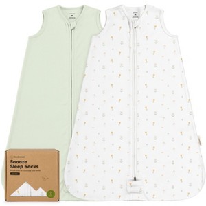 2-Pack Snooze Baby Sleep Sacks, Organic Cotton Wearable Blanket, Soft  Toddler Sleeping Bag, Smooth Zipper - 1 of 4