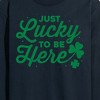 Men's - Instant Message - Just Lucky To Be Here Long Sleeve Graphic T-Shirt - 2 of 4