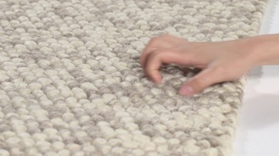 Natura Brown Hand Woven Wool Area Rug, 5' x 8'