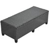 ELJGET 5 Pieces Outdoor Patio Furniture Set, L-Shaped Garden Wicker Sofa Set with 2 Extendable Side Tables for Backyard, Poolside, Indoor, Gray - 3 of 4