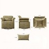 Modern Swivel Accent Chair with 360 Degree Rotation,Upholstered Armchair with Metal Legs,Accent Chair for Living Room or Office-Coolbibila - 4 of 4