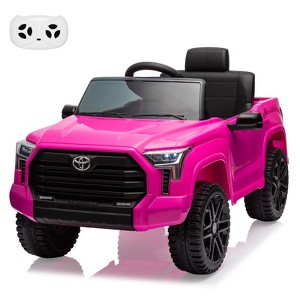 Ride on Car for Kids, Licensed Toyota Ride on Truck, Battery Powered Electric Car with Remote Control, MP3, LED Lights, for 3+ - 1 of 4