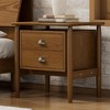Nightstand Rubberwood, Mid Century Modern Wood 2-Drawer Nightstand, Understated Design, Spacious Storage, Versatile Use, for Bedroom - 3 of 4